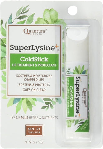 Coldstick Quantum Research Super Lysine, 0.17 oz (Pack of 6) – Alívio eficaz para lábios ressecados e feridas frias