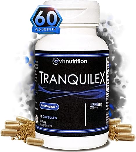 TRANQUILEX | Suplemento para Alívio do Estresse* | Ashwagandha, Flor de Maracujá, Kava Kava, Melissa, Raiz de Alcaçuz e Lavanda | Relaxamento Natural e Calma Mental | 60 cápsulas - VH Nutrition