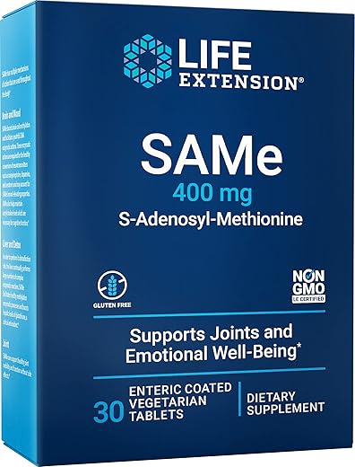 Same 400 mg – Suporte ao Humor e Saúde do Fígado com S-Adenosil-Metionina Revestida Entérica - Life Extension