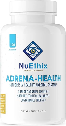 Suplemento Adrena-Health para Mulheres – Suporte à Saúde do Cortisol, Níveis de Energia, Moderação do Humor e Suporte Adrenal - NuEthix Formulations