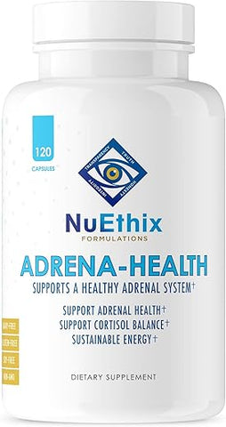 Suplemento Adrena-Health para Mulheres – Suporte à Saúde do Cortisol, Níveis de Energia, Moderação do Humor e Suporte Adrenal - NuEthix Formulations
