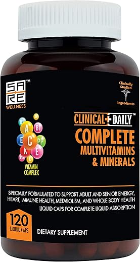Clinical Daily - Suplemento Multivitamínico Completo Diário de Alimentos Integrais para Mulheres – Marca Clinical