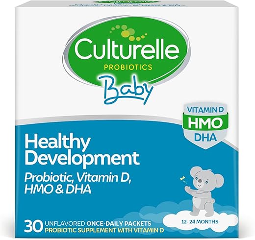 Baby Probiótico para o Desenvolvimento Saudável, Vitamina D, HMO – 30g - Culturelle