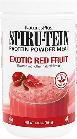 Natures Plus - NATURES PLUS Shake de Frutas Exóticas Spirutein Vermelho, 1 EA – Energético e Nutritivo