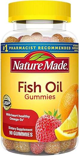 Nature Made - Gomas de Óleo de Peixe Nm para Adultos – 90 unidades – PV Gomas de Óleo de Peixe para Adultos – 90 unidades