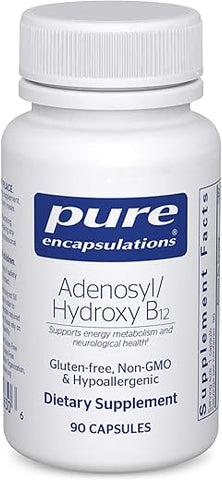 Adenosil/Hidroxi B12 90’s – Vitamina B de Alta Potência para Metabolismo Energético - Pure Encapsulations