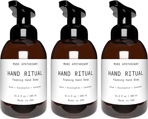 Muse Apothecary - Sabonete Líquido Espumante para as Mãos Muse Bath Apothecary – Ritual Aromático e Nutritivo, Infundido com Óleos Essenciais de Aromaterapia Natural – Certificado Biobaseado pelo USDA – 325 ml, Aloe
