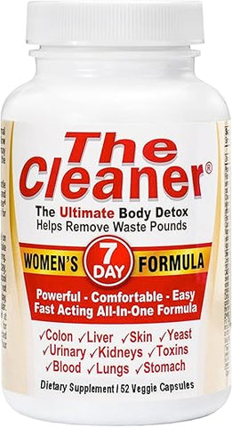 The Cleaner Detox: Fórmula Poderosa de Limpeza Interna Completa de 7 Dias para Mulheres, Suporte à Saúde Digestiva, 52 Cápsulas Vegetarianas - Century Systems