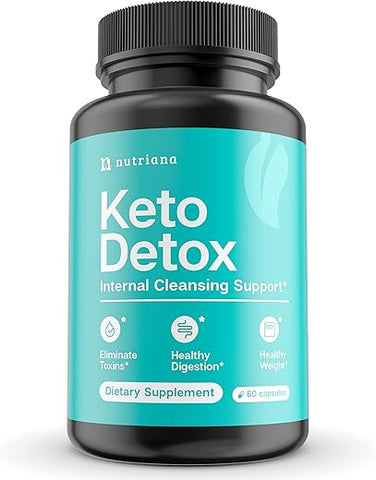 Nutriana - Keto Detox Cleanser – Suplemento de Fígado em Cápsulas Keto para Homens