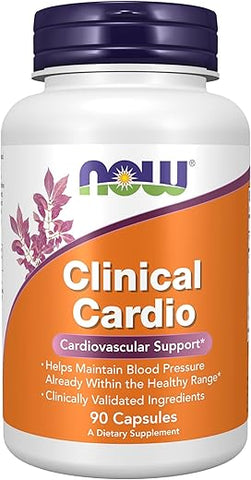 Suplementos, Suporte Clínico Cardio, Manutenção da Pressão Arterial Dentro da Faixa Saudável, Ingredientes Clinicamente Validados, 90 Cápsulas Vegetais - NOW Foods