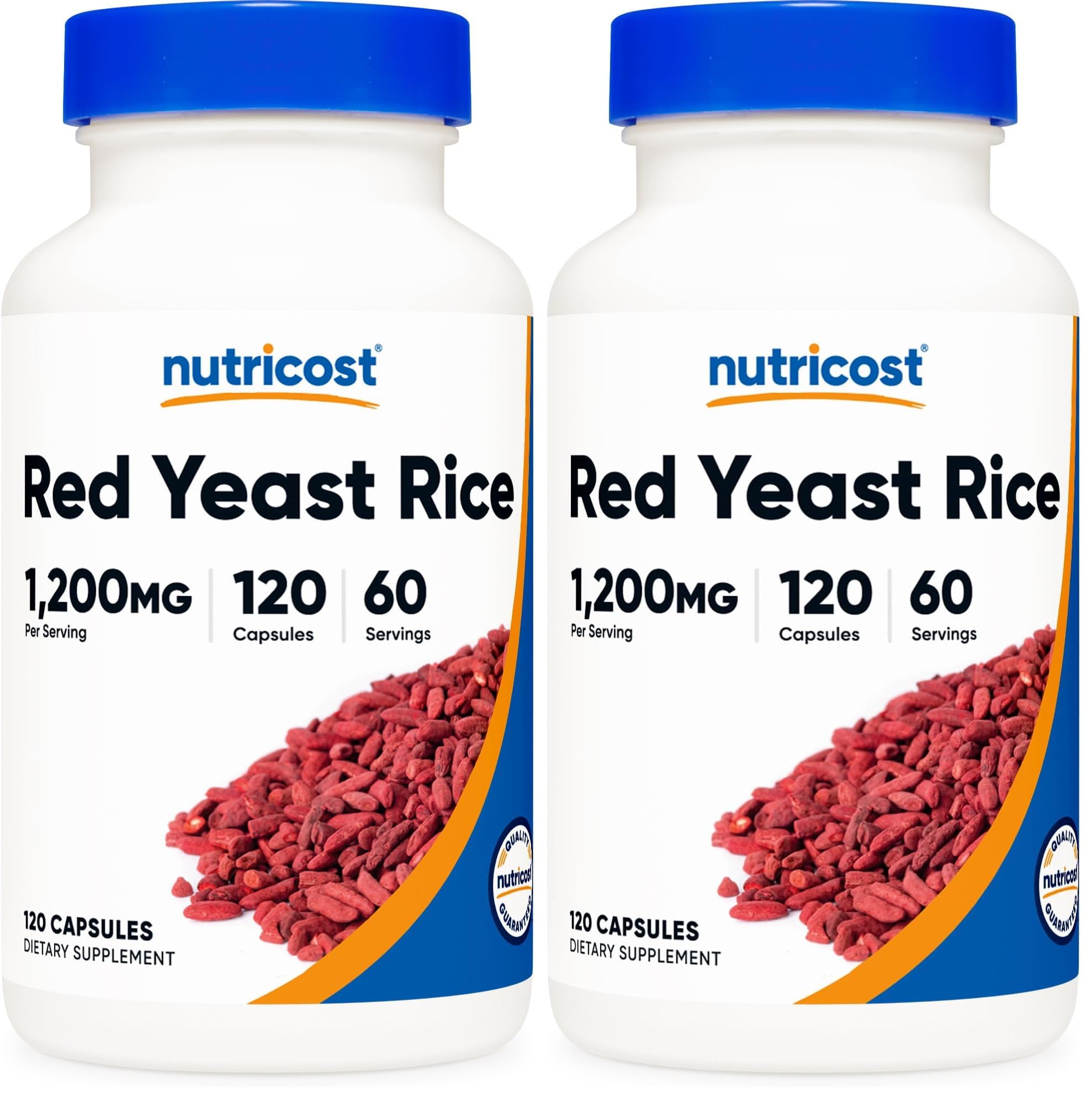 Nutricost Red Yeast Rice 1200mg, 120 Capsules - 60 Serv, Veggie Caps, Non-GMO, Gluten Free