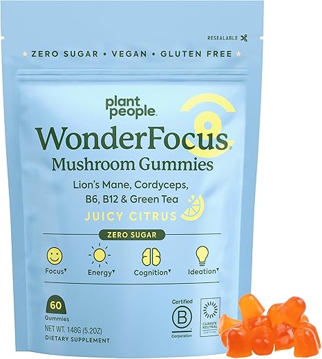 Gomas de Cogumelo WonderFocus com Lion’s Mane – 60 gummies - Plant People