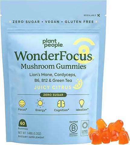 Gomas de Cogumelo WonderFocus com Lion’s Mane – 60 gummies - Plant People