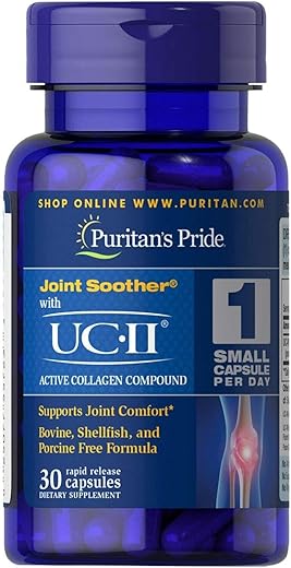 Puritan's Pride - Puritan’s Pride Uc-ii 40 mg Colágeno Tipo II Não Desnaturado, 30 Comprimidos – Marca Puritan’s Pride