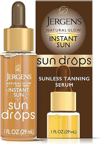 Natural Glow Instant Sun Drops – Bronzeado Sem Sol para Rosto e Corpo – 30ml - Jergens