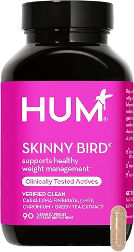 Skinny Bird – Supressor de Apetite para Mulheres com Caralluma, Cromo, 5 HTP Extrato de Chá Verde (90 Cápsulas) - HUM