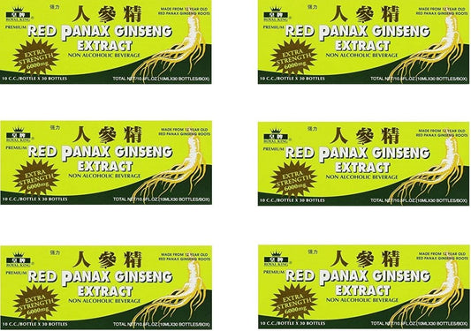 PANAX GINSENG - Royal King Red Panax Ginseng 6000mg – 30/10 – 6 Caixas | Energia e Vitalidade