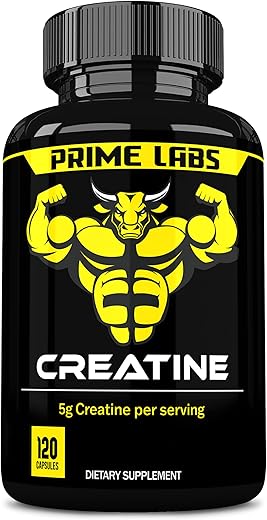 Cápsulas de Creatina Monohidratada para Homens – 60 cápsulas de 5g - Prime Labs