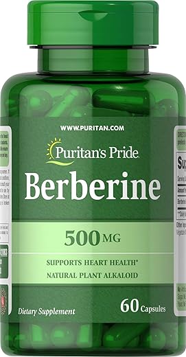 Puritan's Pride - Puritan’s Pride Berberine 500 mg – 60 Cápsulas | Potente Suporte para Saúde | Aumenta a Visibilidade