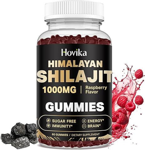 Hovika - Shilajit Gummies 1000mg para Homens – Potência e Energia Natural