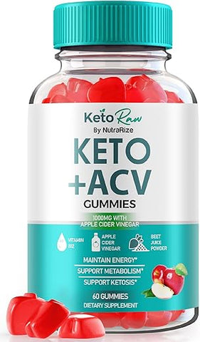 NutraRize - Keto Raw Gummies ACV – Fórmula Avançada de Vinagre de Maçã, Oficial Keto Raw Gummy, Suplemento de Vinagre de Maçã Keto Raw Natural, Vitaminas Keto Raw AVC, Avaliações (60 Gummies)