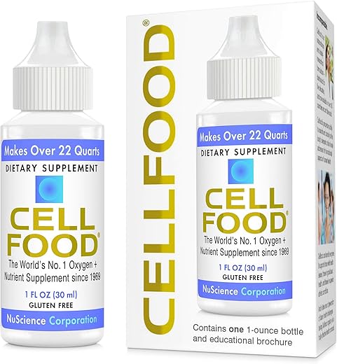 Concentrado Líquido, 30 ml – Fórmula Original de Suporte Imunológico Oxigenante – Minerais de Algas Marinhas, Enzimas, Aminoácidos, Eletrólitos – Livre de Glúten, Não-OGM, Certificado - Cellfood