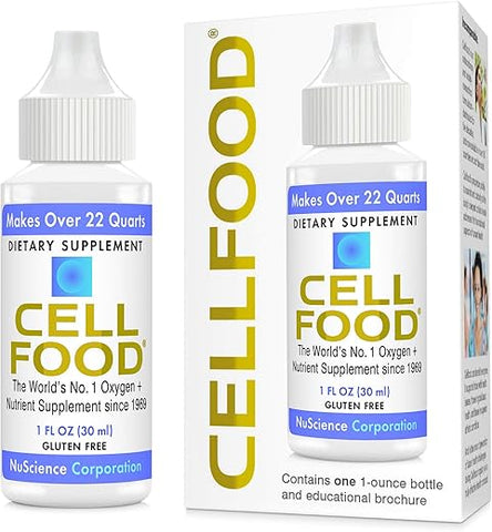 Concentrado Líquido, 30 ml – Fórmula Original de Suporte Imunológico Oxigenante – Minerais de Algas Marinhas, Enzimas, Aminoácidos, Eletrólitos – Livre de Glúten, Não-OGM, Certificado - Cellfood