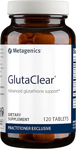 Glutaclear 120 Comprimidos – Fórmula Avançada para Desintoxicação e Saúde – Marca Metagenics - Metagenics