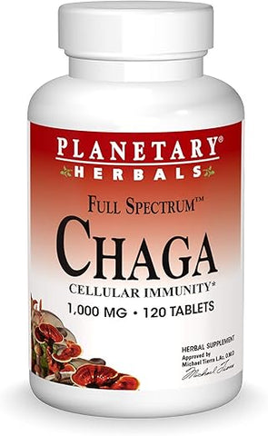 Chaga Full Spectrum – Reforça a Imunidade Celular – 120 Cápsulas (Embalagem de 1) - Planetary Herbals