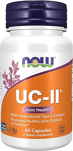 UC-II Colágeno Tipo II Não Desnaturado, 60 Cápsulas Vegetais - NOW Foods