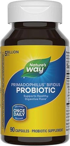 Nature's Way - Nature’s Way Primadophilus Bifidus – 90 Cápsulas | Probiótico de Alta Potência | Marca Nature’s Way
