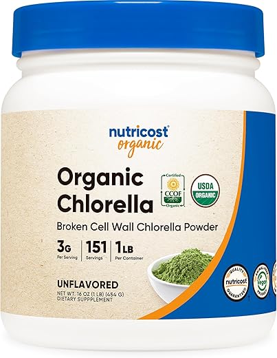 Chlorella Orgânica em Pó 454g – 3g por Porção - Nutricost