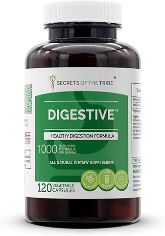 Secrets of the Tribe - Segredos da Tribo – Fórmula Digestiva, Saúde Digestiva, Suplemento Herbal (120 Cápsulas)