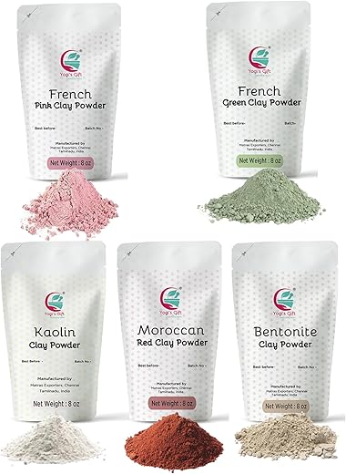 YOGI’S GIFT – Celebrating health - Kit com 5 Argilas para Máscaras Faciais