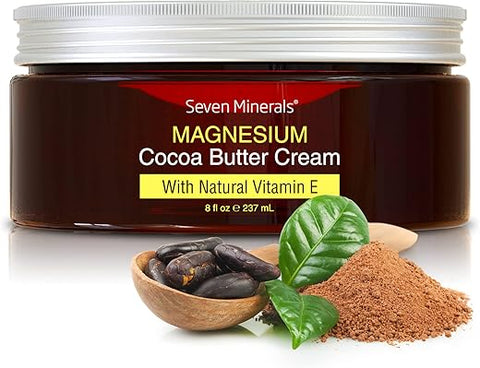 Creme Natural de Magnésio para Alívio da Dor, Cãibras nas Pernas e Sono – 100g - Seven Minerals