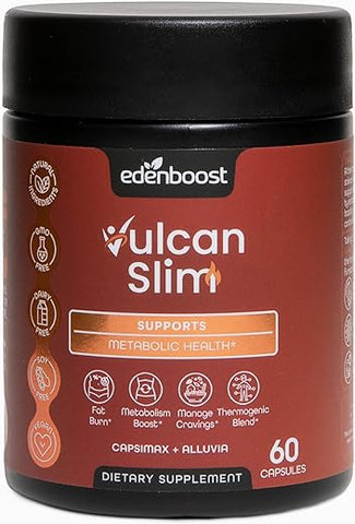 EdenBoost - Vulcan Slim | Queimador de Gordura #1 Utilizando 11 Extratos Termogênicos | Marca Vulcan Slim