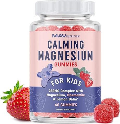 MAV NUTRITION - Gomas Relaxantes de Magnésio para Crianças – Marca: Kids Relaxation – 60 g