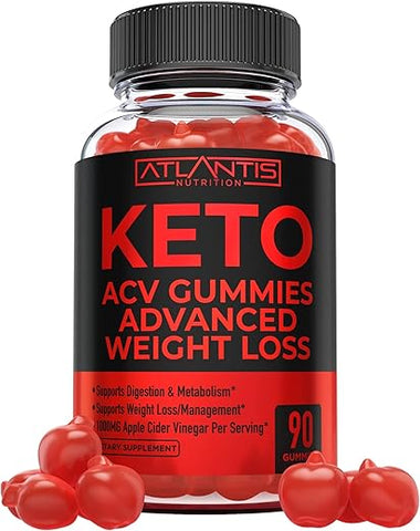 Atlantis Nutrition - Keto ACV Gummies para Perda de Peso – Suporte à Digestão, Emagrecimento Avançado, Desintoxicação | Marca: Keto ACV Gummies