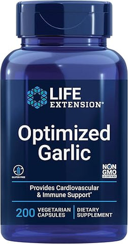 Extrato de Alho Otimizado 1200 mg – Suplemento de Alho para Saúde Cardíaca - Life Extension
