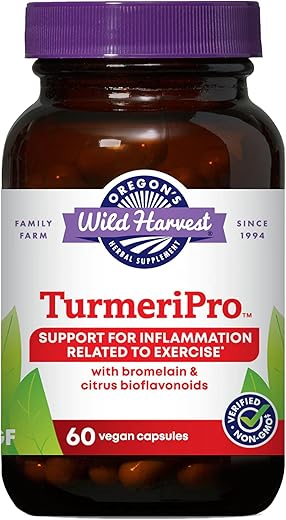 Oregon's Wild Harvest - Oregon’s Wild Harvest TurmeriPro™ Cápsulas, Suplementos Herbais Não-OGM, 60 Unidades