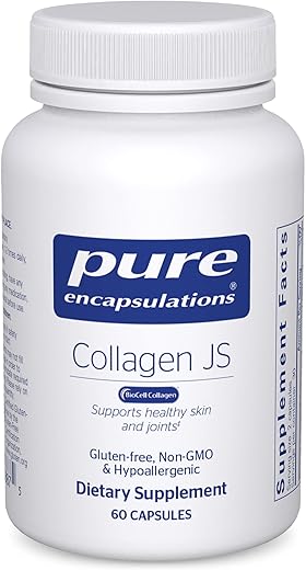 Collagen JS – Pele: Benefícios, Resultados e Cuidados | 100% Puro e Natural | 60 cápsulas - Pure Encapsulations