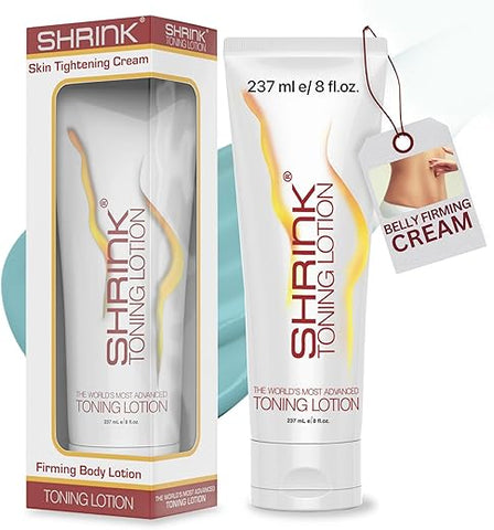 shrink - Loção Redutora – Creme Anticelulite Ativado pelo Calor e Firmador para Mulheres e Homens – Creme Corporal para Barriga, Abdômen e Corpo – com Cafeína, Vitamina E, Pele