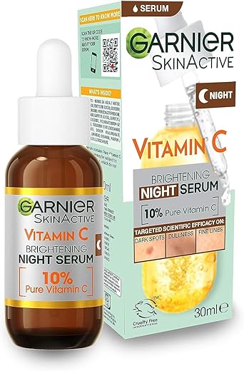 Sérum Noturno Anti Manchas Escuras para o Rosto, com 10% de Vitamina C Pura – 30ml - Garnier