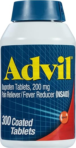 Alívio da Dor e Redutor de Febre com Ibuprofeno 200mg para Cefaleia, Dor nas Costas, Dor Menstrual e Alívio de Dores nas Articulações – 300 Comprimidos Revestidos - Advil