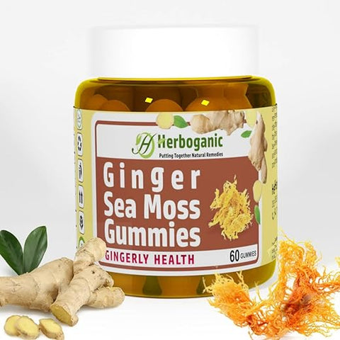 HERBOGANIC - Gummies de Algas Marinhas com Gengibre – Suporte Herbal para o Sistema Imunológico