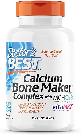 Doctor's BEST - Doctor’s Best Complexo de Fabricante Ósseo de Cálcio com MCHCal, Suporte à Saúde Óssea, Muscular e Esquelética – 100g