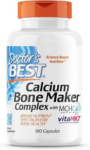 Doctor's BEST - Doctor’s Best Complexo de Fabricante Ósseo de Cálcio com MCHCal, Suporte à Saúde Óssea, Muscular e Esquelética – 100g