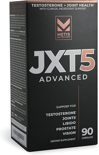 METISNutrition - Metis Nutrition JXT5 – Suplemento 5 em 1 para Saúde Masculina: Libido, Próstata e Visão – Aumenta Testosterona, Suporte Articular e Energia (90 Cápsulas)