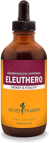 Extrato Líquido de Raiz de Eleuthero (Ginseng Siberiano) para Energia e Resistência, Álcool de Cana, 120 ml - Herb Pharm