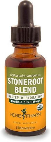 Extrato Líquido de Stoneroot Orgânico Certificado para Suporte Cardiovascular e Circulatório, 30 ml - Herb Pharm